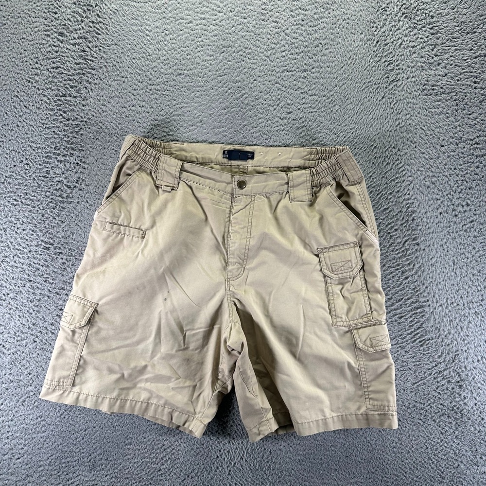 5.11 Tactical Shorts Mens 38 Beige Polyester Cargo Ripstop Utility Workwear